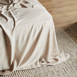 Sand | Signature Sateen Flat Sheet Made With 100% Organic Bamboo #Color_sand