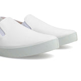 Barcelona Organic Cotton Canvas Slip Ons - White