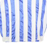 PUMA Boys Blue & White Stripe Football Shirt L Long Sleeve Collared