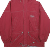 ZEMBLA Mens Red Cotton Blend Hooded Jacket L Zip Casual Streetwear