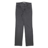 LEVI'S 314 Womens Jeans Black Regular Straight Denim W29 L32 Zip Cotton Blend