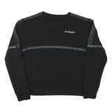 KAPPA Womens Black Crew Neck M Logo Sweatshirt Cotton Blend Casual Sporty