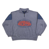 C&A Mens Grey Blue Sweatshirt Quarter Zip XL Cotton Blend Casual Pullover