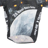VOLEA Mens Black Grey 24 Hour Race Series Graphic T-Shirt M Short Sleeve Crew