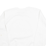 JERZEES Womens White Dragonfly Graphic Crew Neck L Cotton Blend Sweatshirt