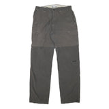 COLUMBIA Mens Polyester Blend Grey Regular Straight Trousers W31 L32 Zip
