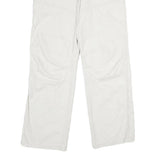 ALCW Mens Cotton White Regular Fit Straight Trousers W34 L30 Casual Zip Closure