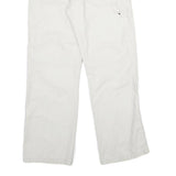 ALCW Mens Cotton White Regular Fit Straight Trousers W34 L30 Casual Zip Closure