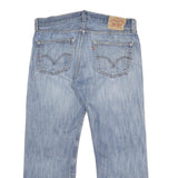 LEVI'S 501 Mens Jeans Blue Classic Straight Denim Light W35 L28 Distressed Raw