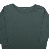ONLY Womens Green Plain Round Neck Basic Knit Jumper S Lightweight Casual