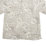 BATAK BAY Mens Beige Rayon Hawaiian Shirt M Tropical Pattern Button Front
