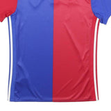ADIDAS Mens Red & Blue FC Basel Football Shirt S Short Sleeve Crew Neck Signed
