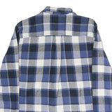 ROOTS Mens Blue Black & White Check Shirt M Casual Cotton Long Sleeve