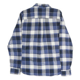 ROOTS Mens Blue Black & White Check Shirt M Casual Cotton Long Sleeve