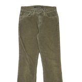 DKNY Womens Cotton Blend Green Regular Bootcut Trousers W28 L30 Stylish Comfort