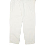 DICKIES Mens Cotton Blend White Relaxed Straight Trousers W30 L34 Workwear Zip
