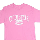 MV SPORT Mens Pink Chico State Graphic T-Shirt M Short Sleeve Crew Neck Casual