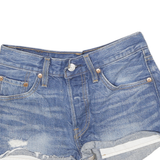 LEVI'S Womens Shorts Blue Denim Casual Cut-Off XXS W24 Distressed
