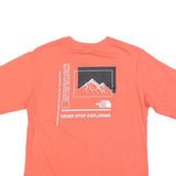 THE NORTH FACE Womens Orange Graphic T-Shirt S Short Sleeve Crew Neck Explore
