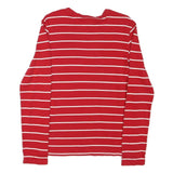RALPH LAUREN SPORT Womens Red & White Patterned Cotton Blend Jumper Crew Neck