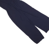 TED BAKER Womens Navy Playsuit Cotton Blend S Sleeveless High Neck Zip Closure