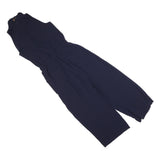 TED BAKER Womens Navy Playsuit Cotton Blend S Sleeveless High Neck Zip Closure