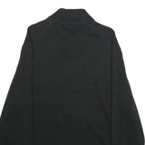 CALVIN KLEIN Mens Black Pullover Plain Crew Neck Basic Knit Jumper XL Cotton