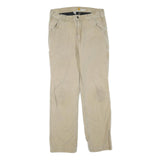CARHARTT Mens Cotton Blend Beige Regular Straight Leg Trousers W33 L32 Durable