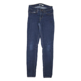 LEVI'S 711 Womens Jeans Blue Slim Skinny Denim Medium W25 L29 Stretch Zip
