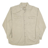 SCHMIDT Mens Beige Casual Shirt XL Cotton Blend Workwear Button Front