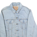 LEVI'S Mens Blue Denim Jacket S Cotton Classic Button Closure Casual Wear