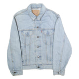 LEVI'S Mens Blue Denim Jacket S Cotton Classic Button Closure Casual Wear