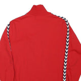 Mens Red Cotton Blend Zip Jacket XS Striped Tape Detail Casual Wear