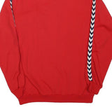 Mens Red Cotton Blend Zip Jacket XS Striped Tape Detail Casual Wear