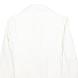 SONIA RYKIEL Womens White Linen Button Jacket S Plain Elegant Classic Tailored