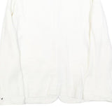 SONIA RYKIEL Womens White Linen Button Jacket S Plain Elegant Classic Tailored