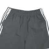 ADIDAS Mens Shorts Grey Casual L W30 Polyester Blend Elastic Waistband