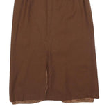 PAULINE Womens Brown Wool Pencil Knee Length Skirt XS Elegant Classic