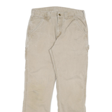 CARHARTT Mens Jeans Beige Relaxed Straight Denim Medium W30 L29 Workwear Durable