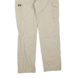 DICKIES Mens Cotton Blend Beige Regular Fit Cargo Trousers W30 L32 Workwear