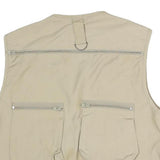 WOODFIELD Mens Beige Outdoor Cotton Jacket M Multi Pocket Utility Zip