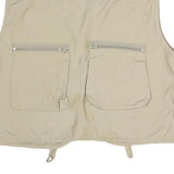 WOODFIELD Mens Beige Outdoor Cotton Jacket M Multi Pocket Utility Zip