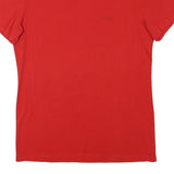 VERSACE Womens Red S Short Sleeve Crew Neck Cotton Blend T-Shirt Logo