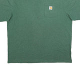 CARHARTT Mens Green Pocket T-Shirt XL Short Sleeve Crew Neck Workwear Casual