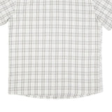 JACK WOLFSKIN Mens White & Grey Check Shirt L Cotton Blend Casual Outdoor Button