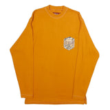 CUT THE CRAP Mens Orange Crew Neck M Cotton Long Sleeve Sweatshirt Logo