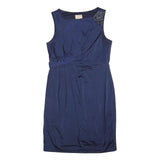 JENNY PACKHAM Womens Navy Blue Dress Polyester Blend Sleeveless Knee Length UK
