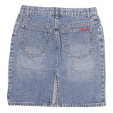ZENA Womens Blue Denim Mini Skirt Cotton Blend M Casual Classic Style