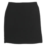 MAX MARA Womens Black Mini Polyester Plain Skirt UK 14 Classic Formal