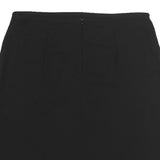 MAX MARA Womens Black Mini Polyester Plain Skirt UK 14 Classic Formal